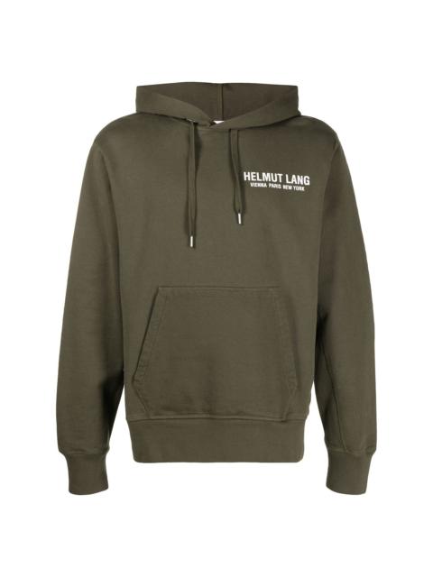 Helmut Lang logo print hooded sweatshirt