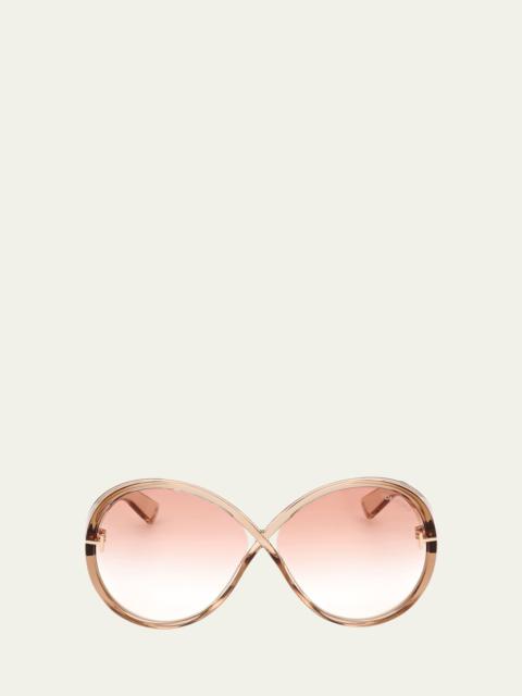 Edie Acetate Round Sunglasses