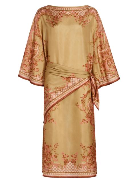 Zimmermann Women's Aster Silk Tunic Midi-Dress - Sage Paisley Floral