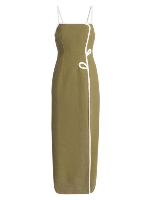 SIGNIFICANT OTHER Women's Laika Floral Contrast-Trim Cotton Maxi Dress - Martini