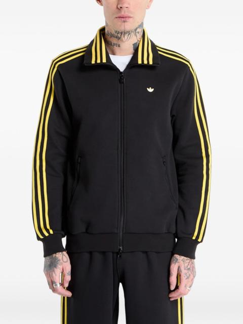 adidas stripe-detail zip-up sweatshirt