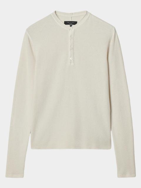 rag & bone Waffle-Knit Cotton Henley