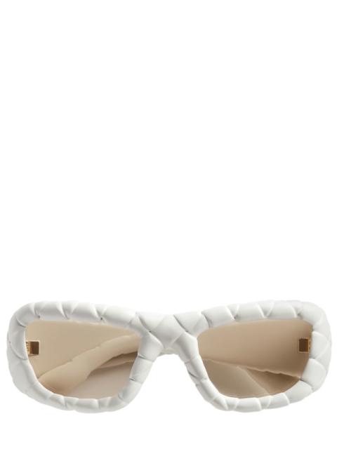 Bottega Veneta Intrecciato rectangular sunglasses
