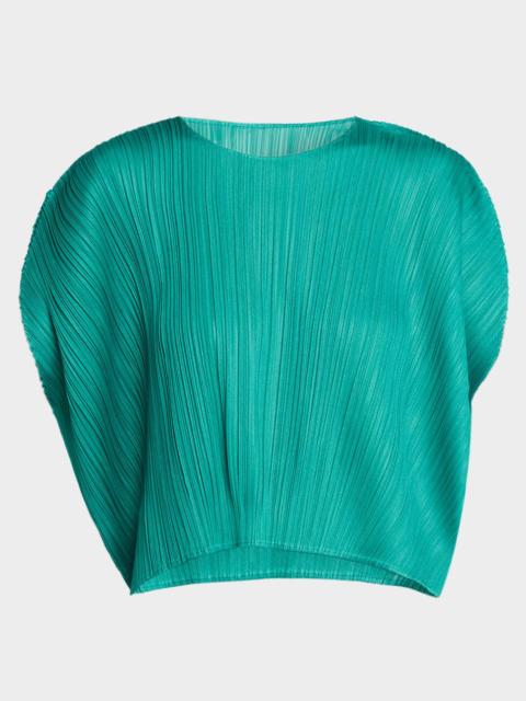 ISSEY MIYAKE Monthly Colors: July Pleats Short-Sleeve Top