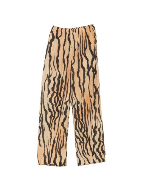 Nanushka Zoela tiger-print wide-leg trousers