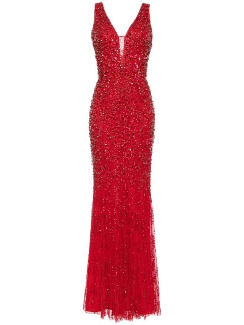JENNY PACKHAM Libra crystal satin gown