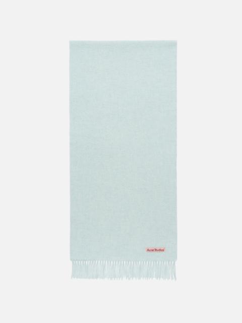 Acne Studios Fringe wool scarf – Narrow - Ice Blue Melange