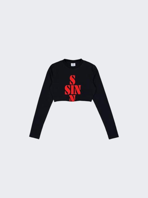 VETEMENTS Sin Cropped Longsleeve Black