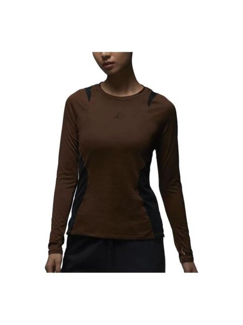 Jordan (WMNS) Air Jordan Long Sleeve Base Layer 'Brown' FD7383-259
