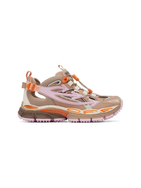 Off-White Brown 'Be Right Back' Open Sneakers