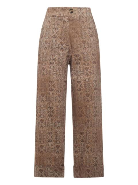 Pierre-Louis Mascia geometric-pattern trousers