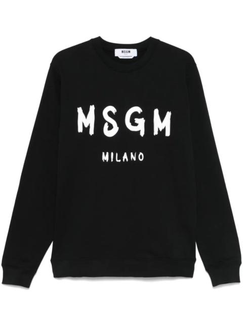 MSGM LOGO PRINT CREW NECK SWEATSHIRT