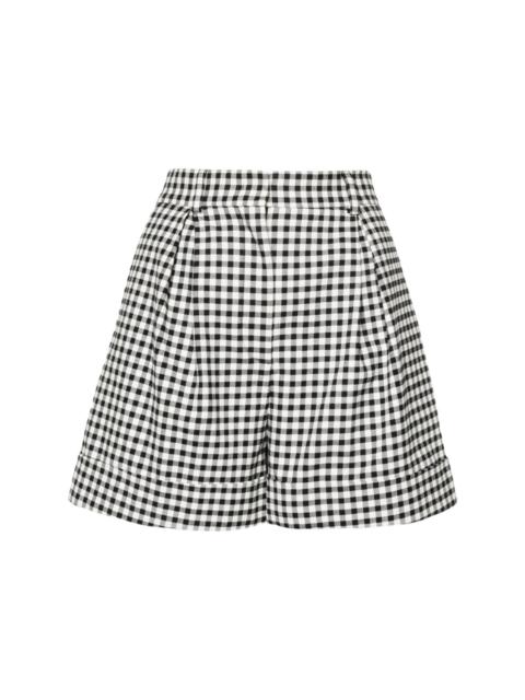 gingham-check tailored shorts