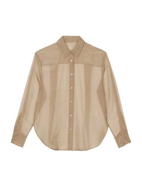 The Frankie Shop Peri Sheer Shirt - Desert Sand