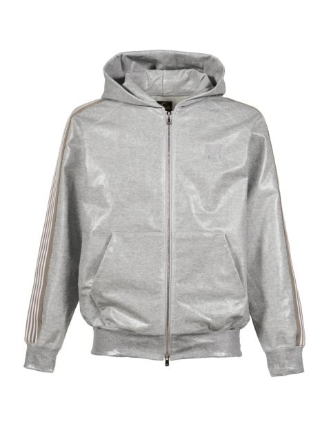 NEEDLES ZIPPED TRACK HOODY - COTTON JERSEY / COATING (EXCLUSIVE) / GRY