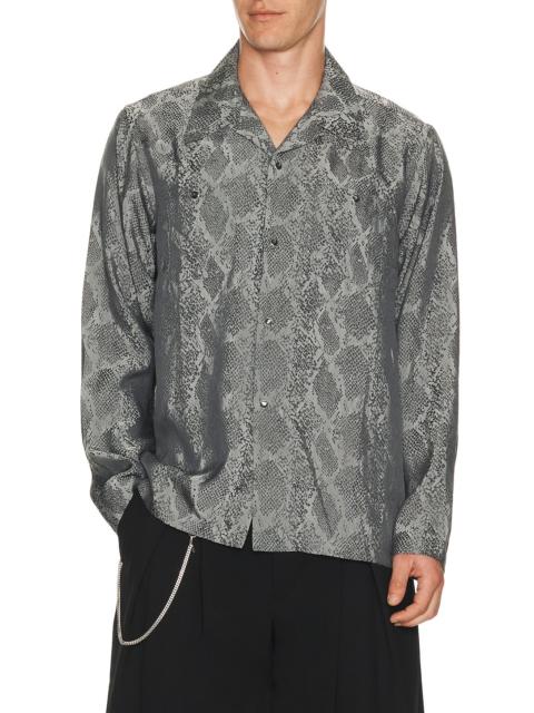 NEEDLES Cowboy One Up Shirt Python Jacquard In Grey