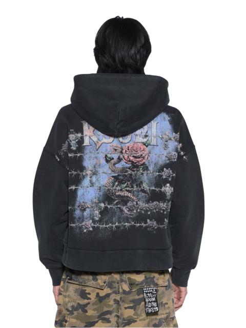 Ksubi DEATH SNAKE HALEN ZIP HOODIE ASH