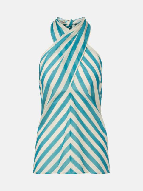 ERES Alter Ego striped cotton voile top