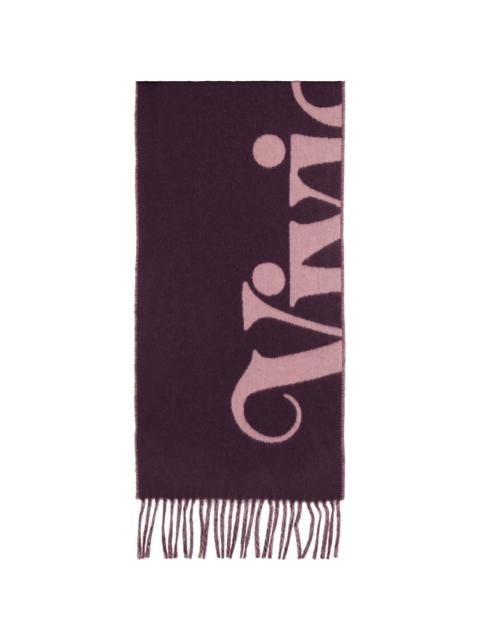 Vivienne Westwood Purple Wool Scarf