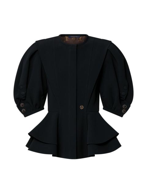 Louis Vuitton Puff-Sleeve Peplum Jacket