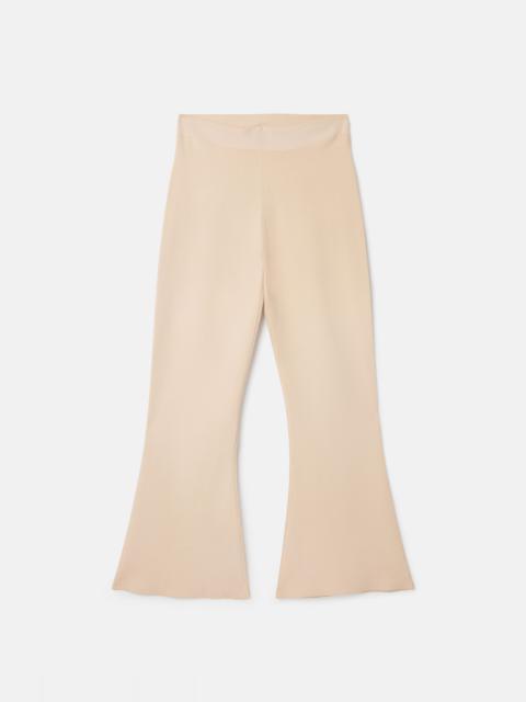 Compact Knit Cropped Flared Trousers