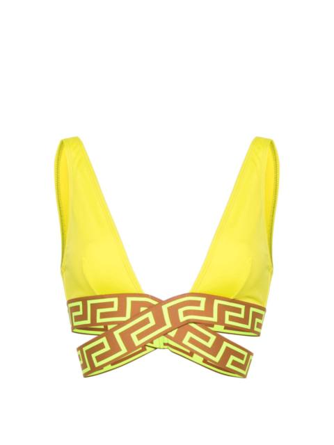 Greca Border triangle-cup bikini top