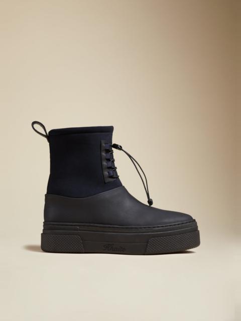 KHAITE The Culver Boot in Black and Midnight