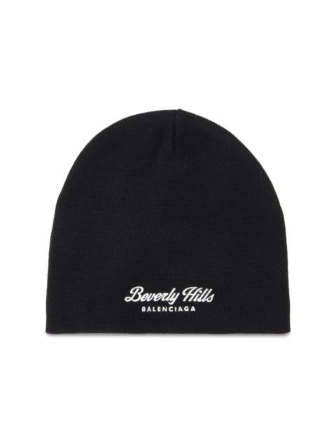 BALENCIAGA logo-embroidered beanie