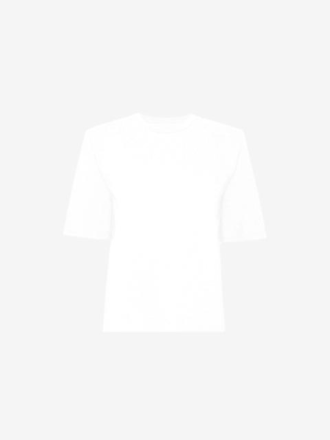 The Frankie Shop Carrington Padded Shoulder Tee - White