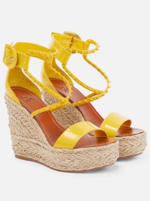 Christian Louboutin 스낵 바 스파이크 120 espadrille 쐐기