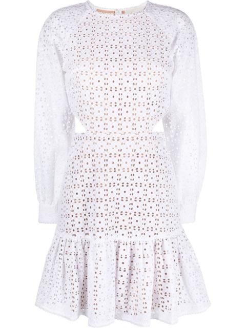 MICHAEL KORS floral eyelet cut-out dress