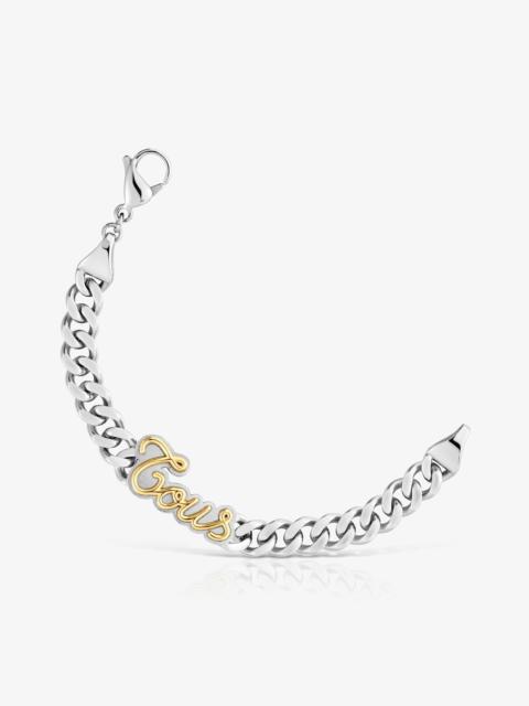 TOUS Two-tone steel curb chain Bracelet TOUS Charming
