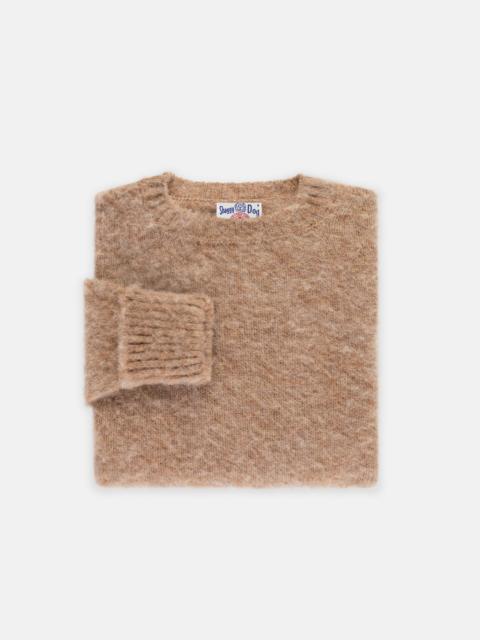 J. PRESS MADE-IN-SCOTLAND TAN SHAGGY DOG SWEATER - CLASSIC FIT