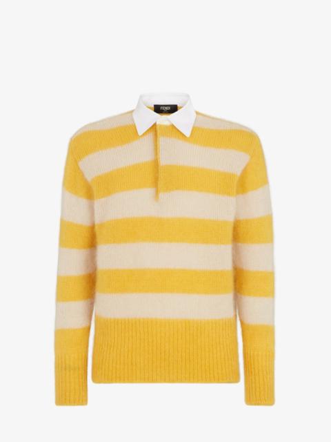 FENDI Multicolor mohair and wool pullover