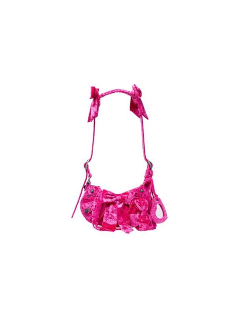 BALENCIAGA le cagole xs shoulder bag crushed velvet
