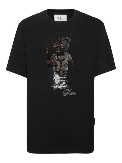 PHILIPP PLEIN teddy bear-motif crystal-embellished T-shirt