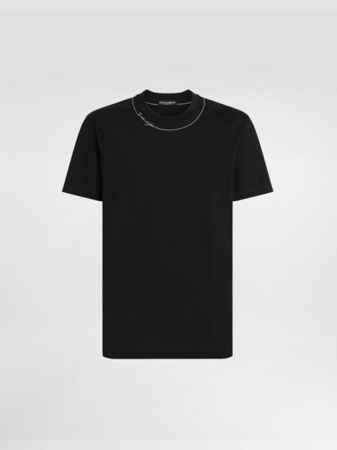 Dolce & Gabbana Cotton t-shirt with embroidery