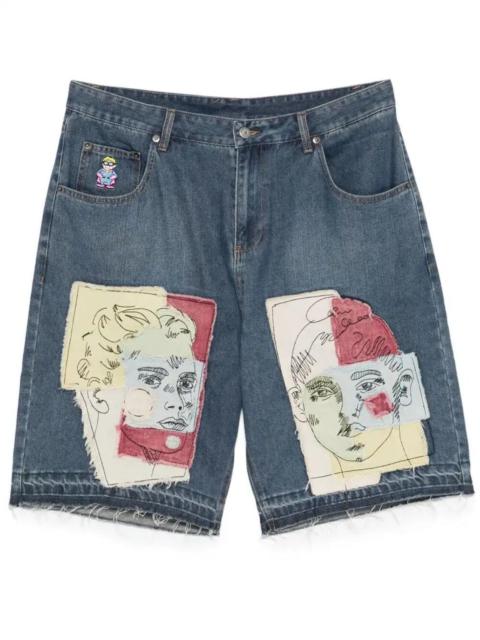 KidSuper patch-detail shorts