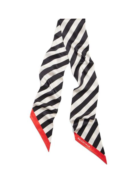 BALENCIAGA Women's Diagonal Stripes Scarf in Black/beige