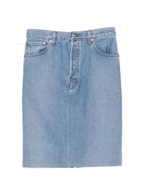 BLESS front-slit denim skirt