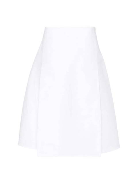Marni pleat-detail cotton midi skirt