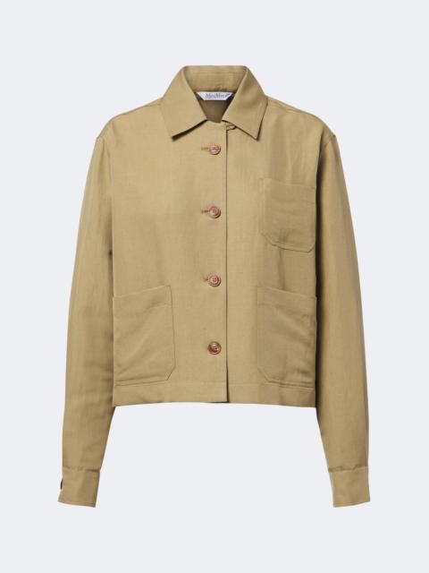 Max Mara Linen and silk twill blouson jacket