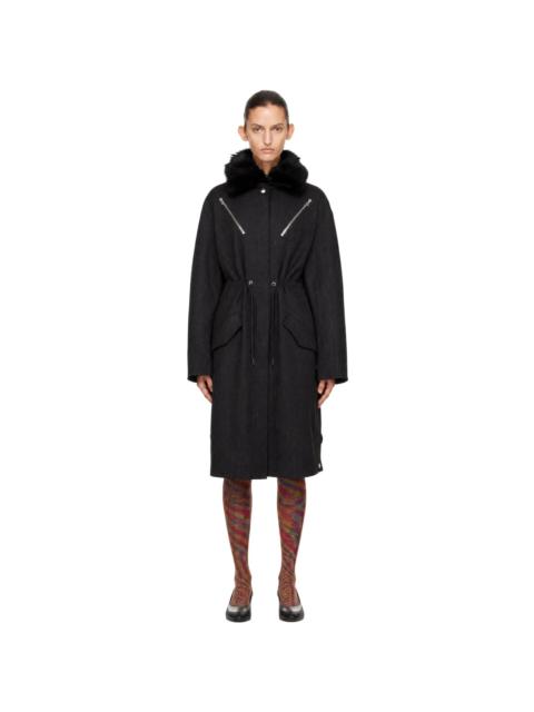 Kiko Kostadinov Gray Osprey Coat