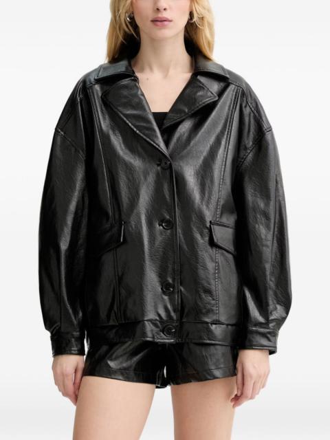 GUESS USA Fransiska crinkled-effect button-up jacket
