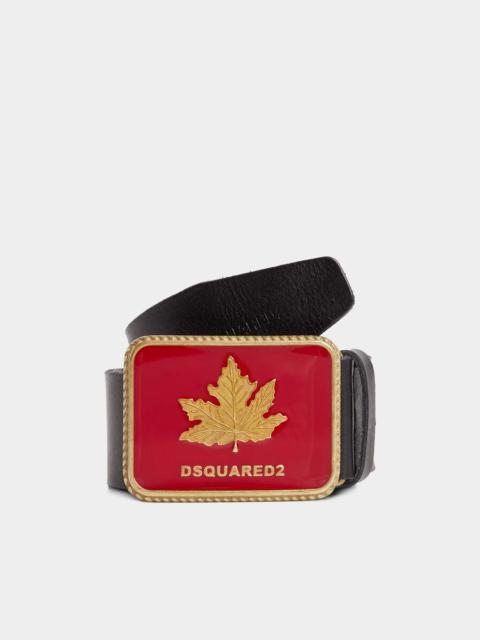 DSQUARED2 CANADIAN HERITAGE PLAQUE BELT