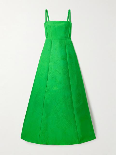 EMILIA WICKSTEAD Mathilde Pleated Cloqué Gown