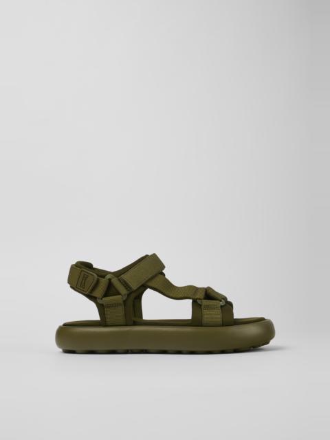 CAMPER Pelotas Flota Green Textile Sandal for Men