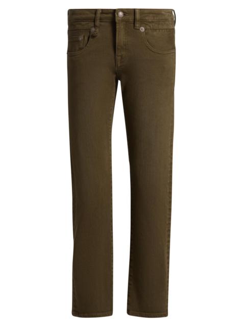 R13 Women's Boy Straight-Leg Crop Jeans - Military Green Stretch
