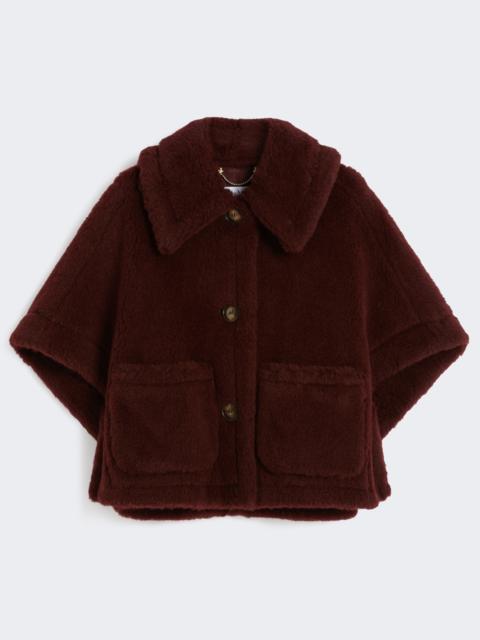 Max Mara NEWTERZO1 Cape in alpaca and wool Teddy fabric