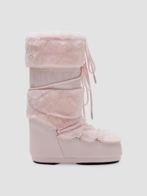 MOON BOOT Women's Icon Faux-Fur Snow Boots - Dusty Pink